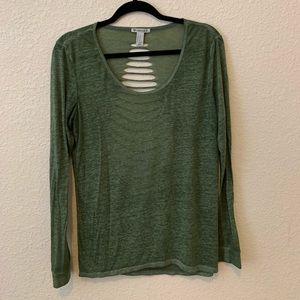 Green workout top